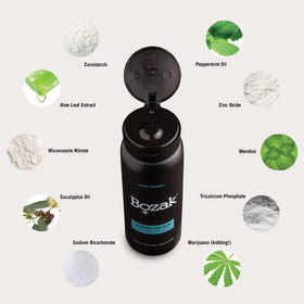 Bozak Cooling Powder gym use demonstrates moisture control during workouts
