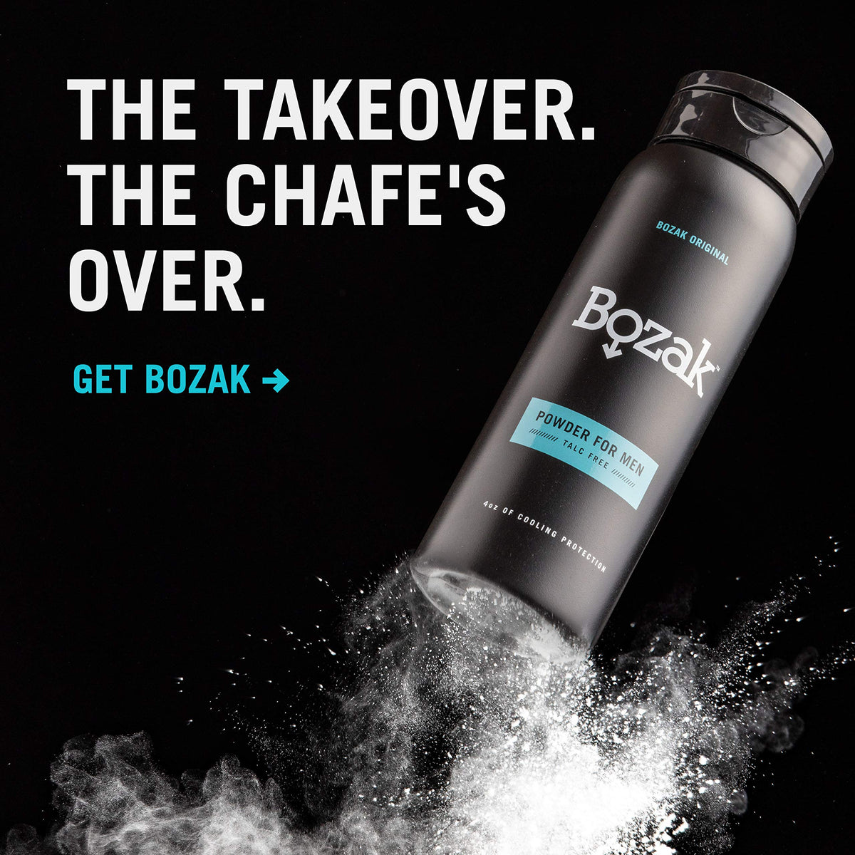 Bozak Cooling Powder menthol detail highlights refreshing sensation and skin comfort