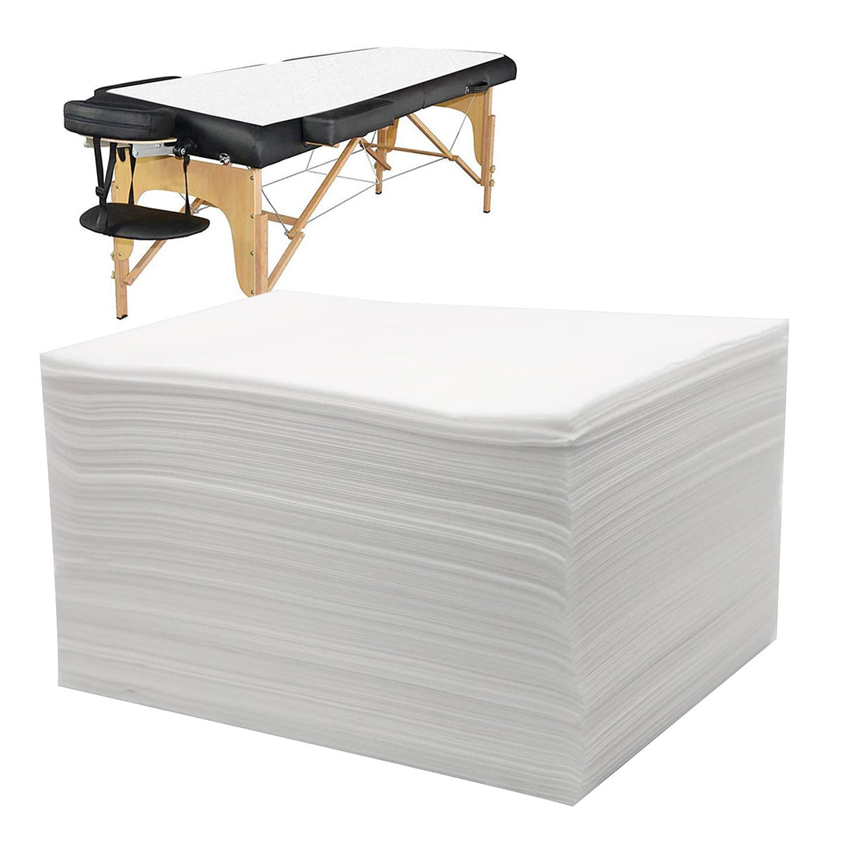 Bozikey disposable massage table sheets in white for hygienic sessions.