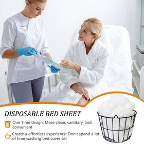 Bozikey esthetician bed sheet on a table ensures professional hygiene.