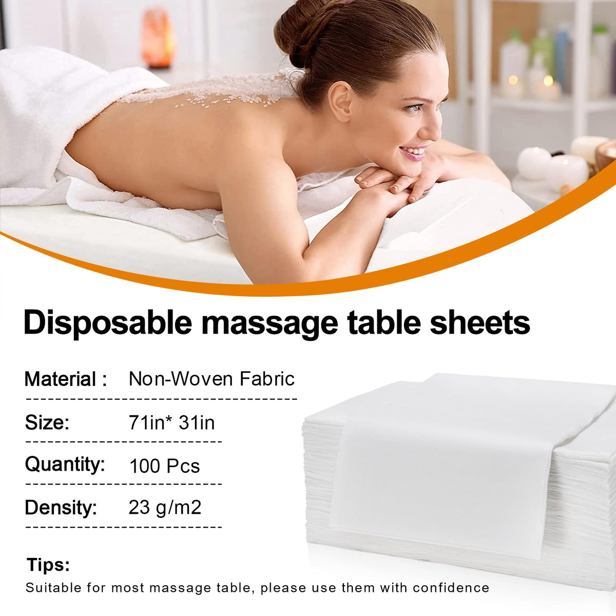 Bozikey nonwoven spa sheets on a bed provide breathability.