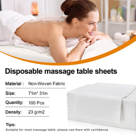 Bozikey nonwoven spa sheets on a bed provide breathability.