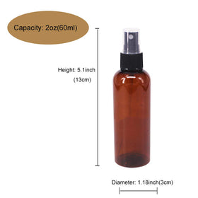 BPFY amber bottle close-up shows refined sprayer for perfumes and oils.
