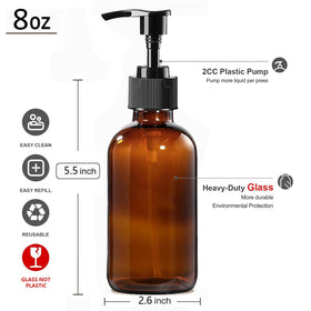 BPFY amber glass bottle cap seals securely for travel and storage.