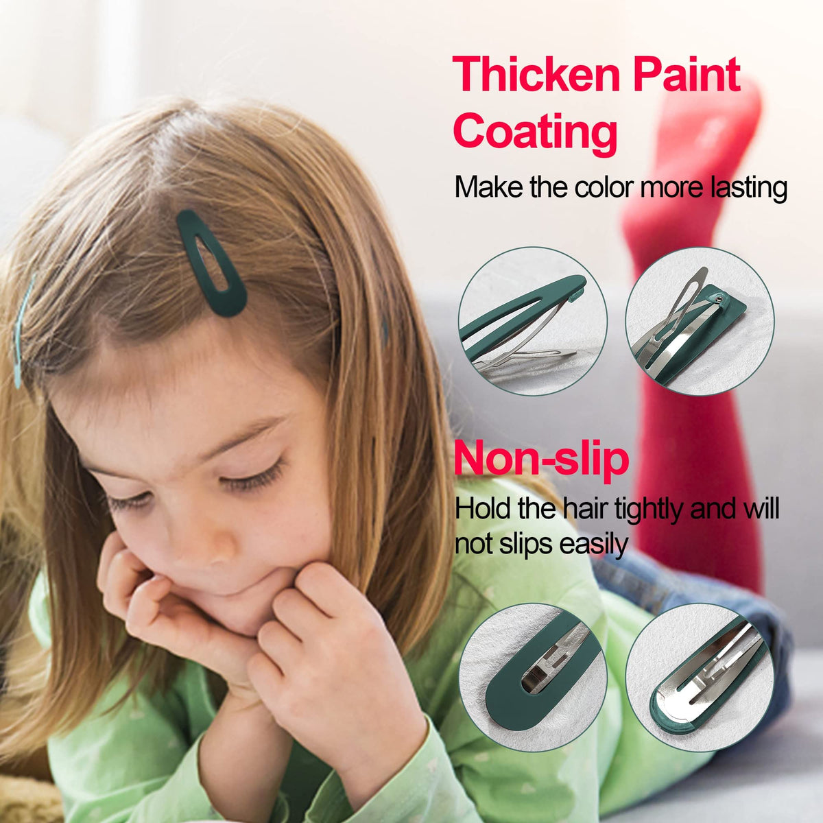 B.PHNE drop cutout style barrettes provide lightweight grip across hair types.