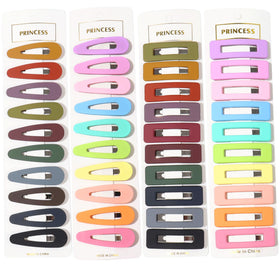 B.PHNE matte barrettes with rectangle and drop shapes for secure daily styling.