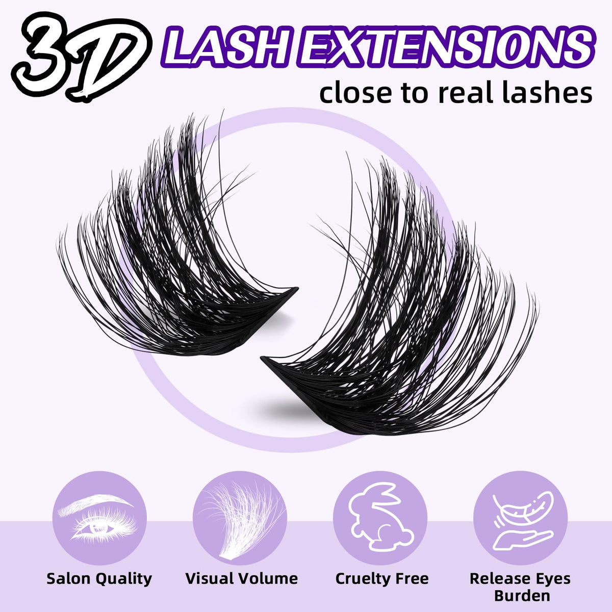 B&Qaugen 3D volume lash tips for fuller, wispy lashes