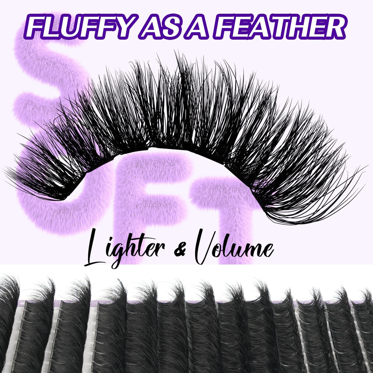 B&Qaugen feathery-soft lash fibers for lightweight wear