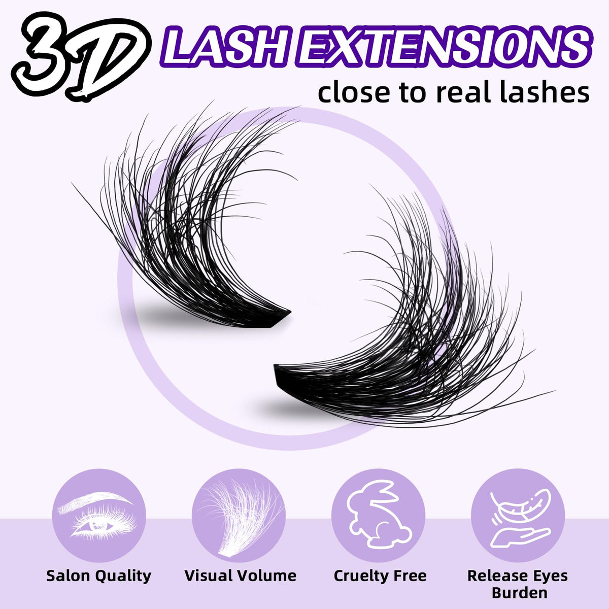BQaugen lash clusters with 10-18mm lengths for natural, dramatic looks