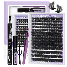 B&Qaugen Fluffy Lash Clusters Kit 200D for salon-style lashes at home