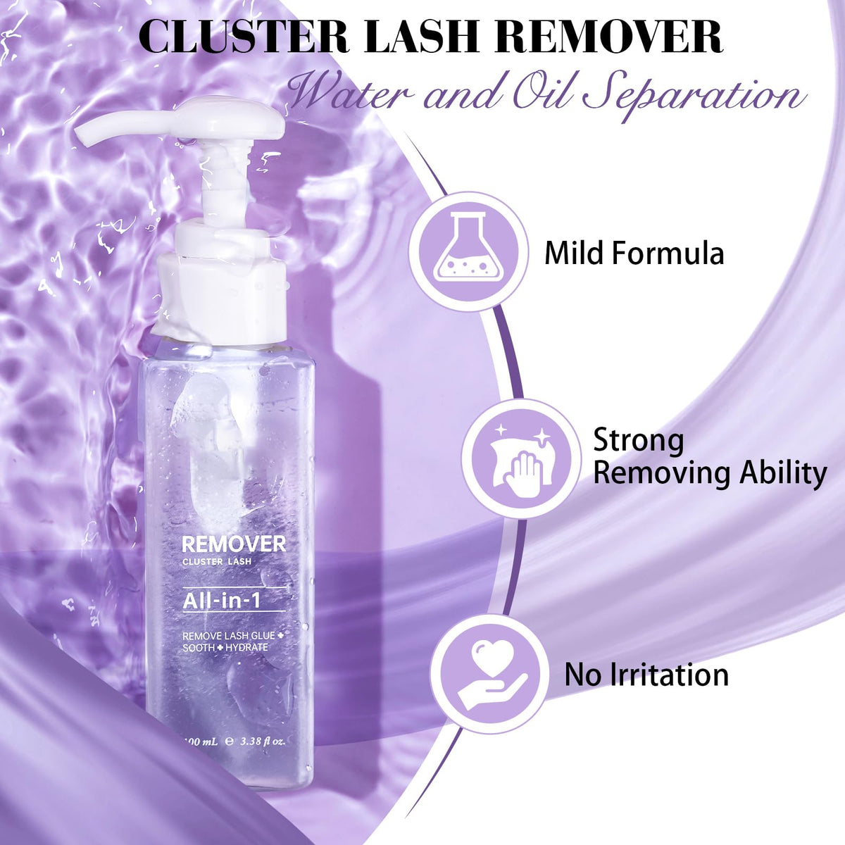 BQaugen Lash Remover soft cotton pads for skin-friendly use