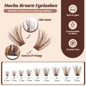 BQaugen wispy brown clusters 80D add soft drama.