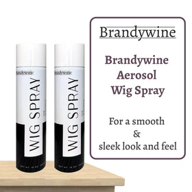 Brandywine Wig Spray application demonstrates quick-drying, flexible hold on wigs.