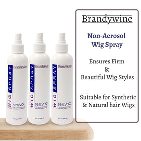 Brandywine wig spray for daily use to refresh synthetic and natural wigs.