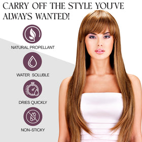 Brandywine Wig Spray applied to hairpieces and toppers extends wear and keeps shapes.