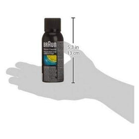 Compact 100ml Braun cleaner helps maintain peak performance during daily grooming.