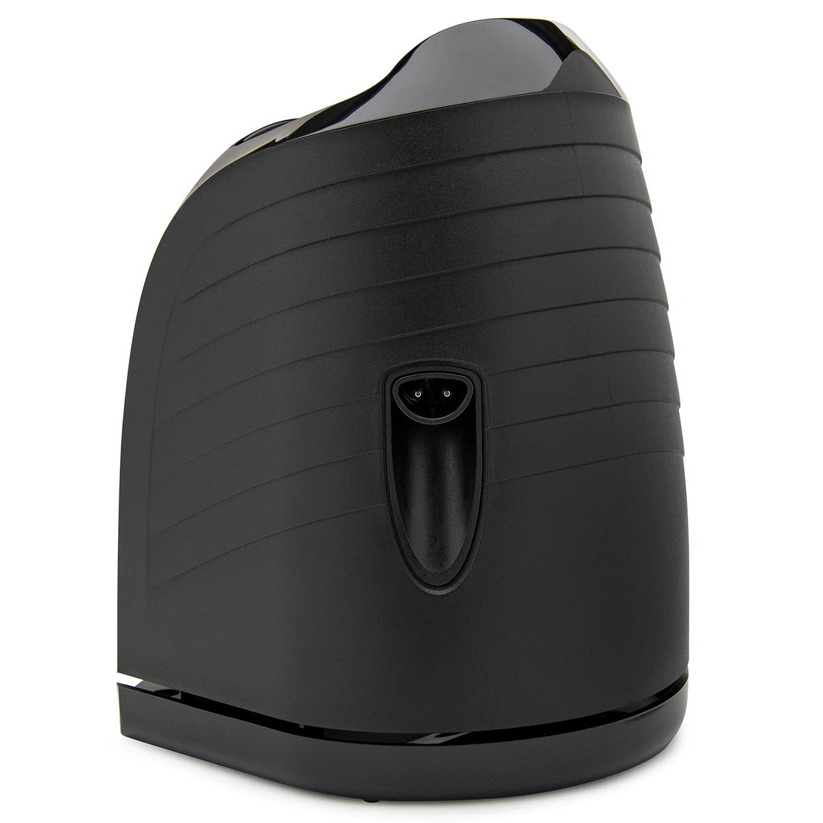 Braun base on the bathroom counter provides tidy, reliable charging between shaves.