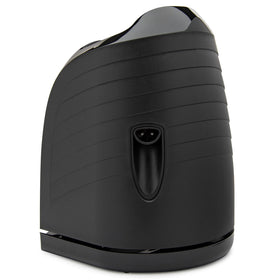 Braun base on the bathroom counter provides tidy, reliable charging between shaves.