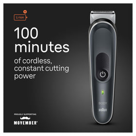 Braun Body Groomer 5 SkinShield technology protects sensitive skin during grooming.