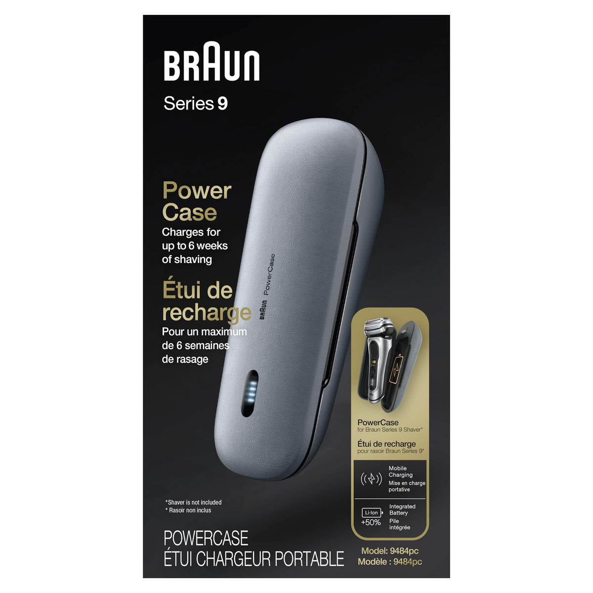Braun PowerCase compact charge station keeps shaver organized and protected
