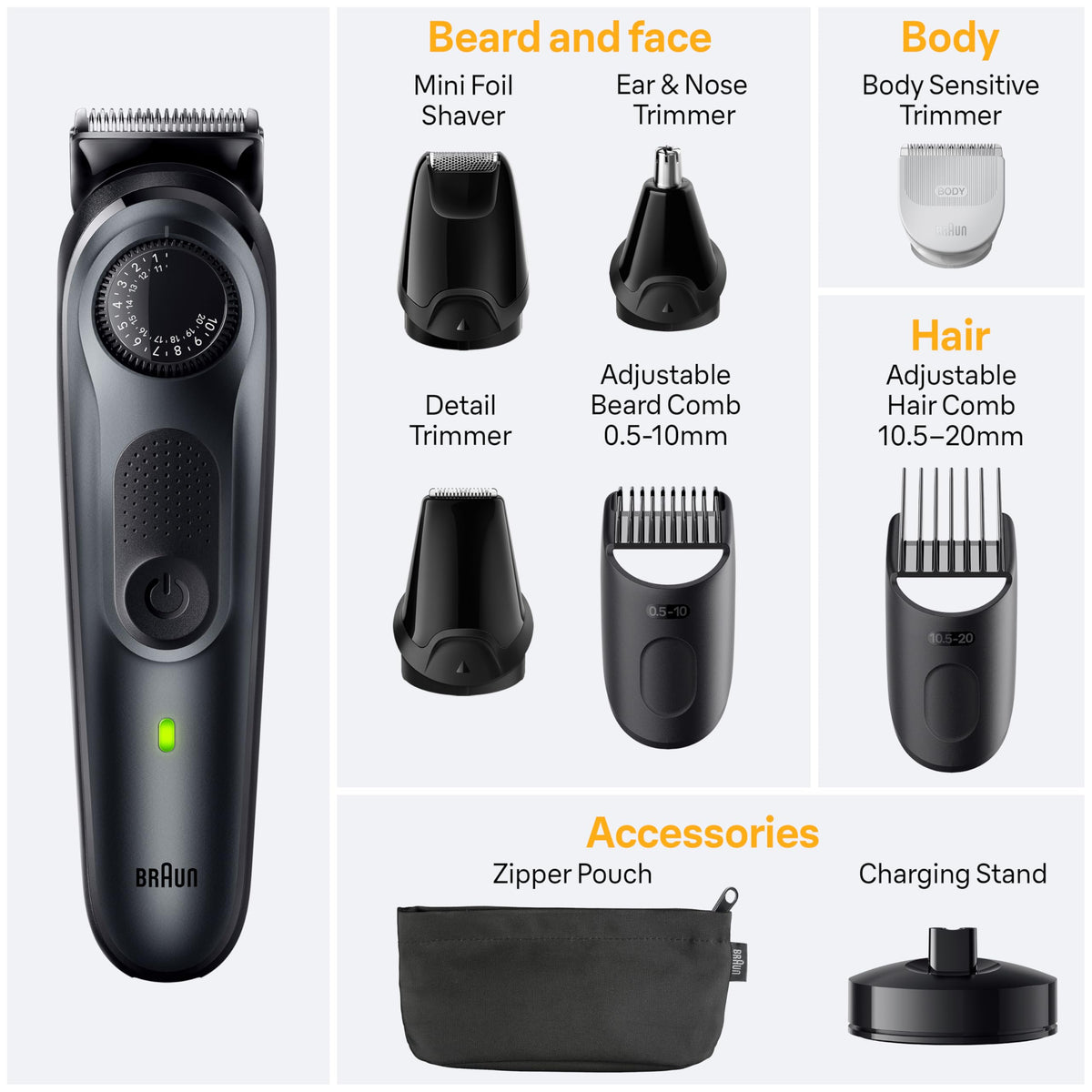 Braun Series 5 5490 mini foil shaver for close daily shave.