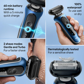 Braun Series 6 6172cc shaver suitable for wet and dry use