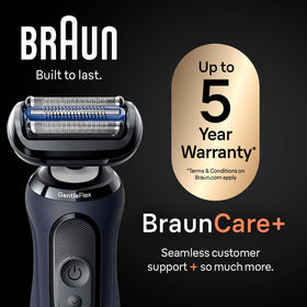 Braun Series 6 6177cc shaver EasyClick system for quick head swaps.