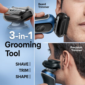Braun Series 6 6177cc shaver with 4-in-1 SmartCare Center for upkeep.