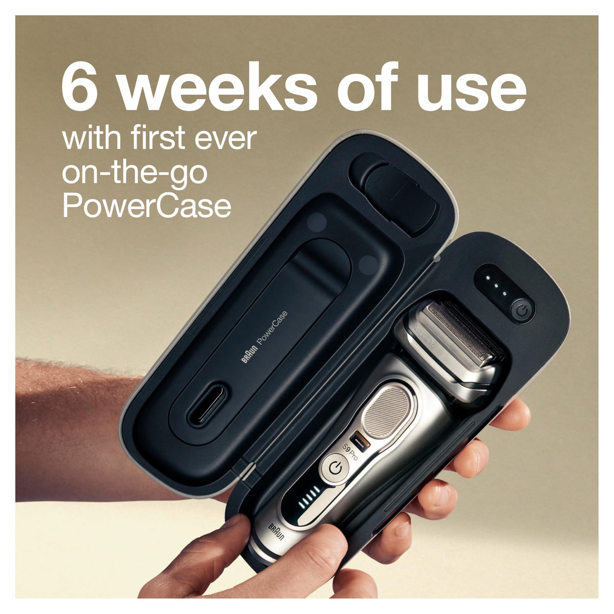 Braun Series 9 Pro 9477cc Clean and Charge station cleans, lubricates, dries.