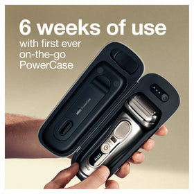 Braun Series 9 Pro 9477cc Clean and Charge station cleans, lubricates, dries.