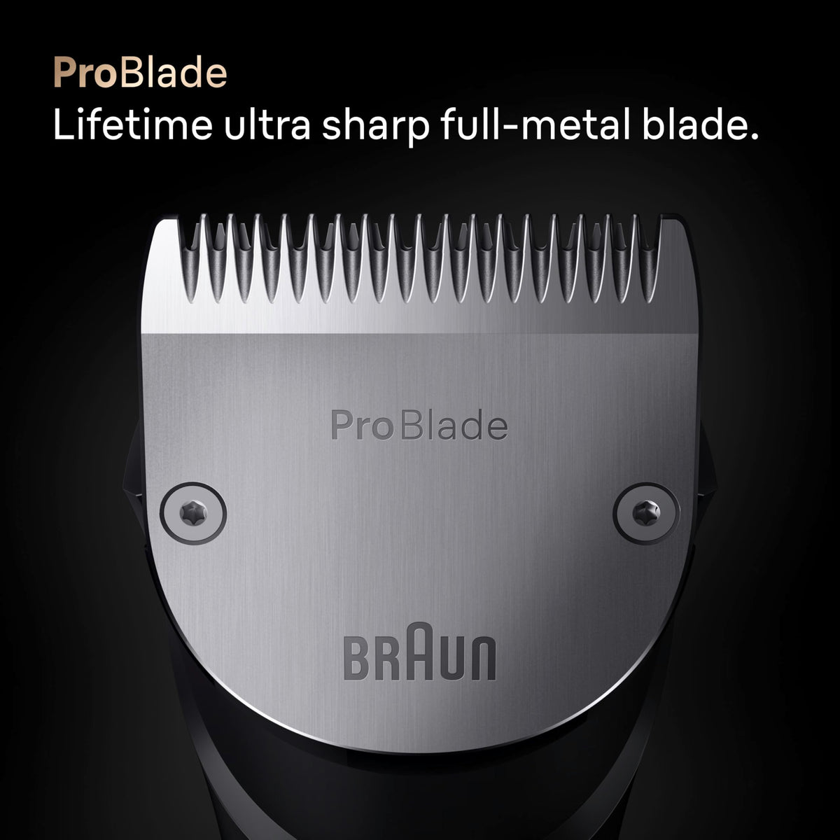 Braun Series 9 Pro detachable ProTrimmer for precise edging.