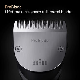 Braun Series 9 Pro detachable ProTrimmer for precise edging.