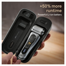 Braun Series 9 Pro shaver inside PowerCase ready to charge