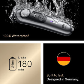 Braun Series 9 Pro waterproof design for wet or dry use.