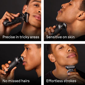 Braun Series 7 7120s waterproof design enables wet and dry use.