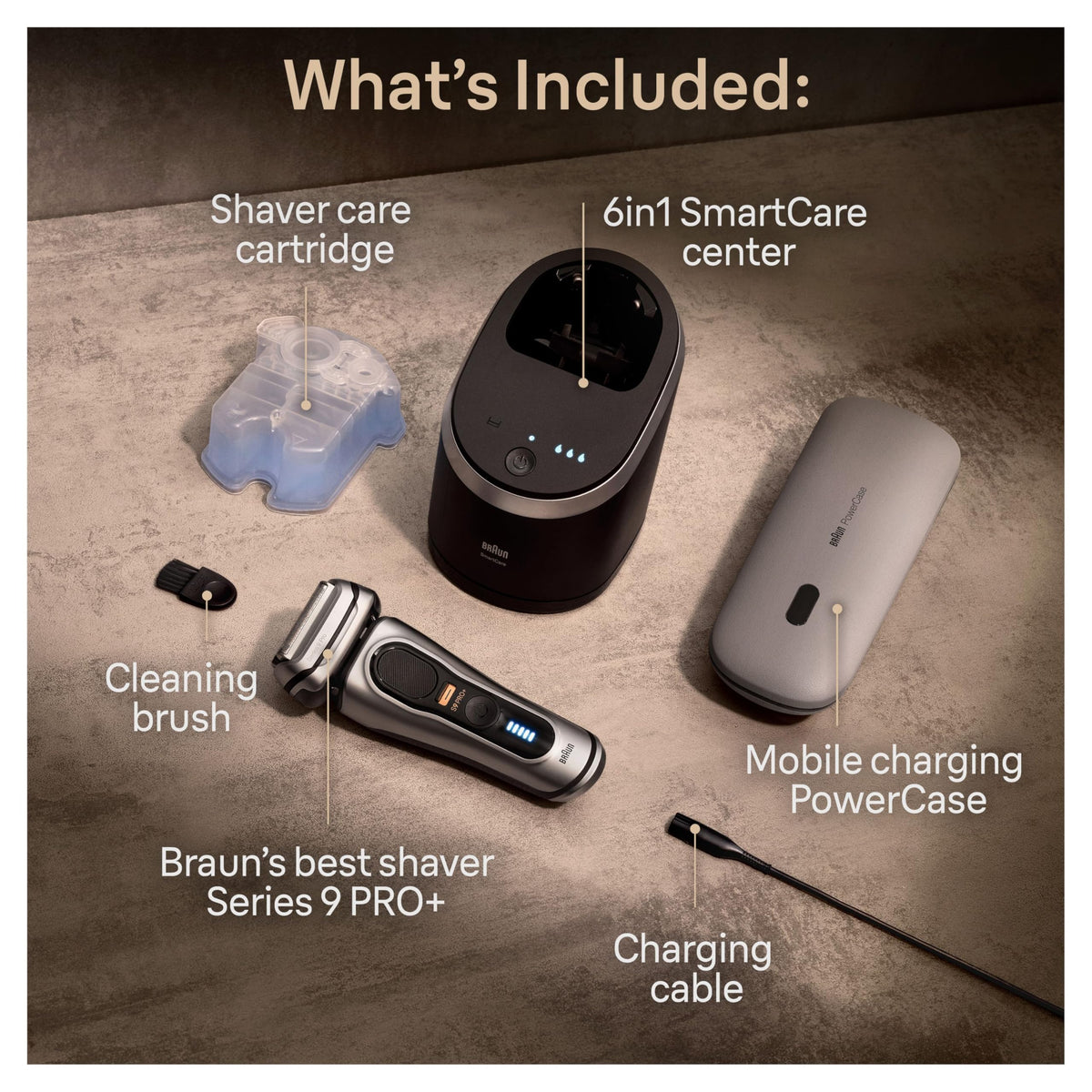 Braun Series 9 Pro+ ProLift blade close-up showing targeted beard capture.