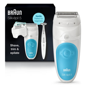 Braun Silk-epil 5-810 beginner cap enables gentle epilation