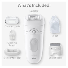 Braun Silk-epil 5 SE5-041 shaver head enabling quick touch-ups between sessions