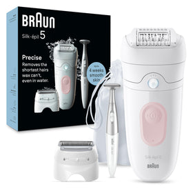 Braun Silk-épil 5 SE5-230 epilator in hand for precise, at-home hair removal