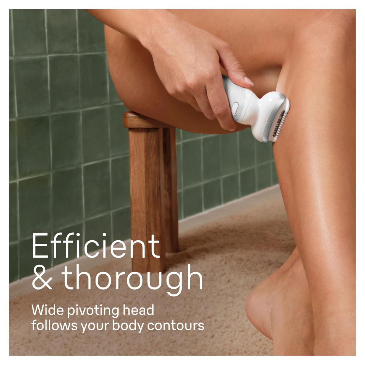 Braun Silk-épil 9 body trimmer included for precise bikini line shaping.
