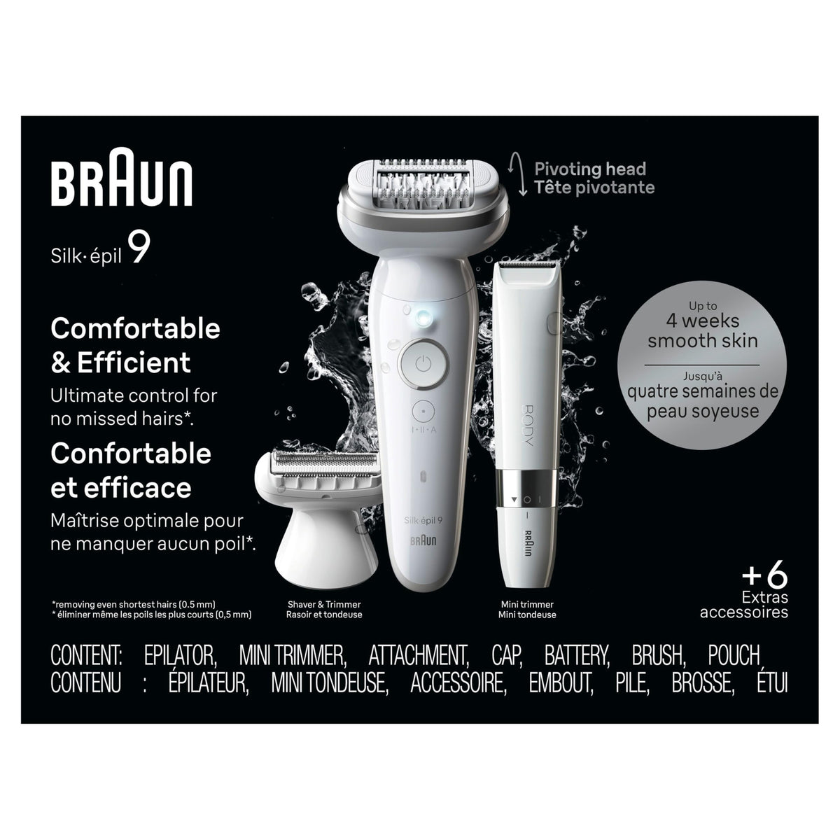 Braun Silk-épil 9 German engineering for lasting durability.