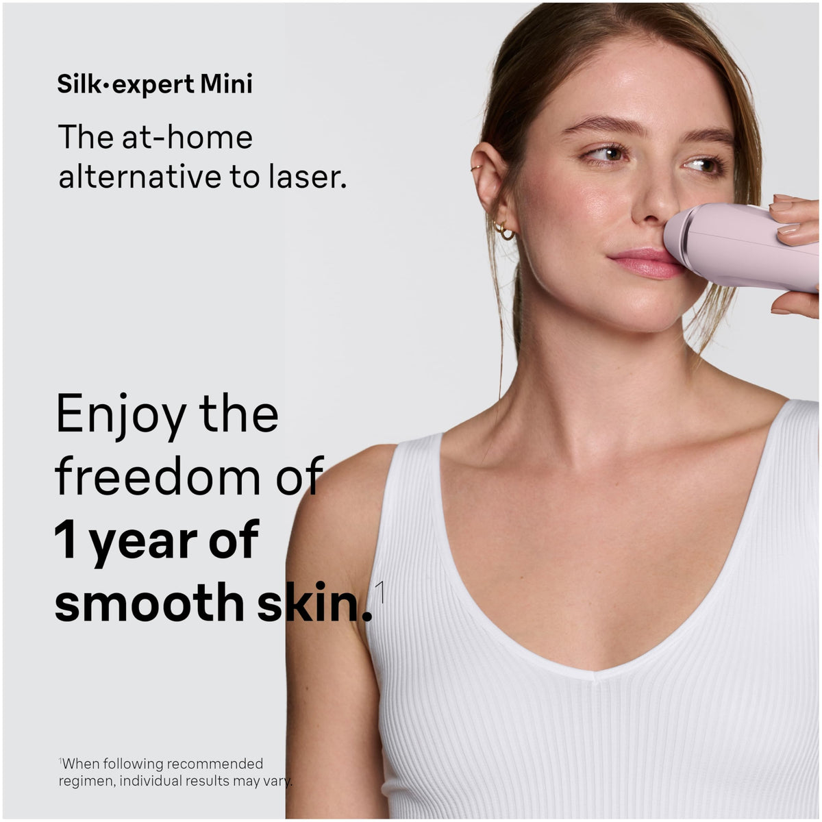 Braun Silk-Expert Mini with compact design fits in hand.