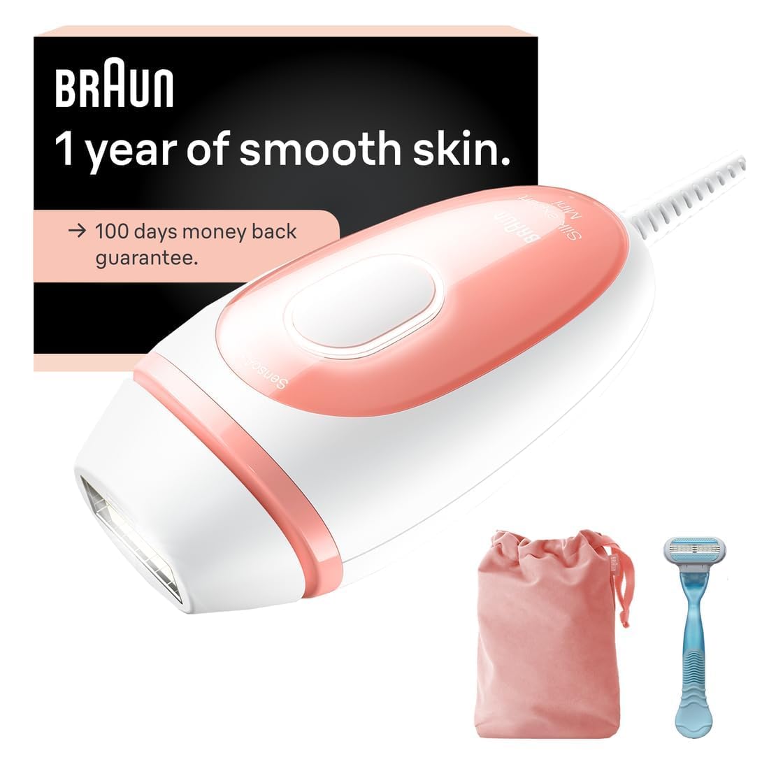 Braun Silk-expert Mini compact design for easy at-home sessions.