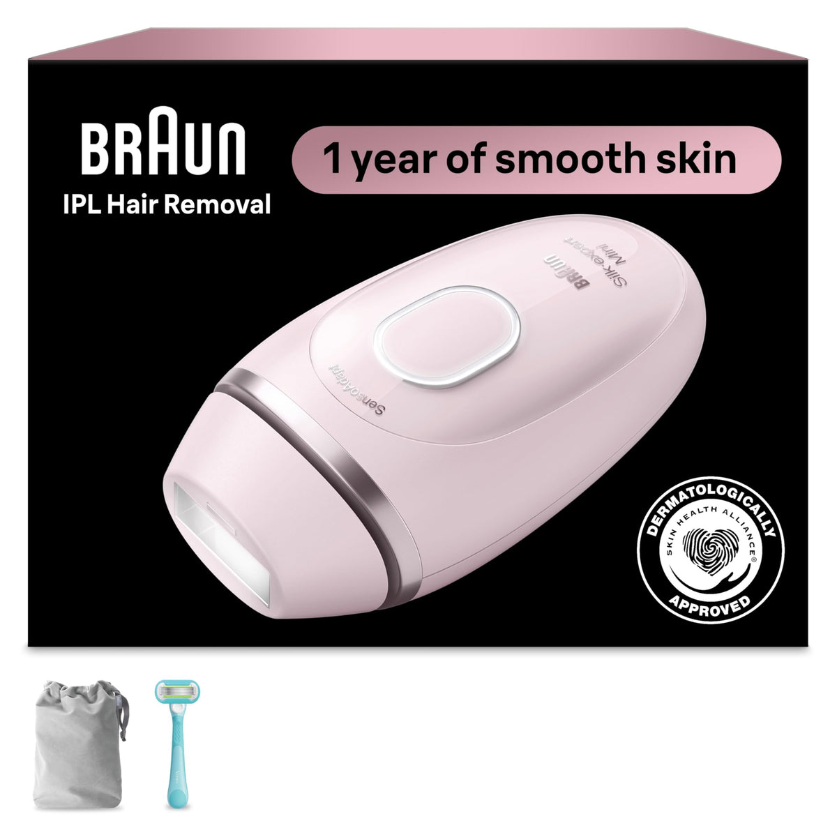 Braun Silk-Expert Mini on legs showing safe at-home hair reduction.