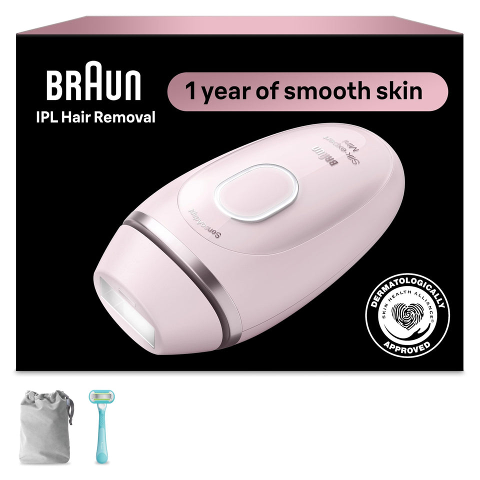 Braun Silk-Expert Mini on legs showing safe at-home hair reduction.