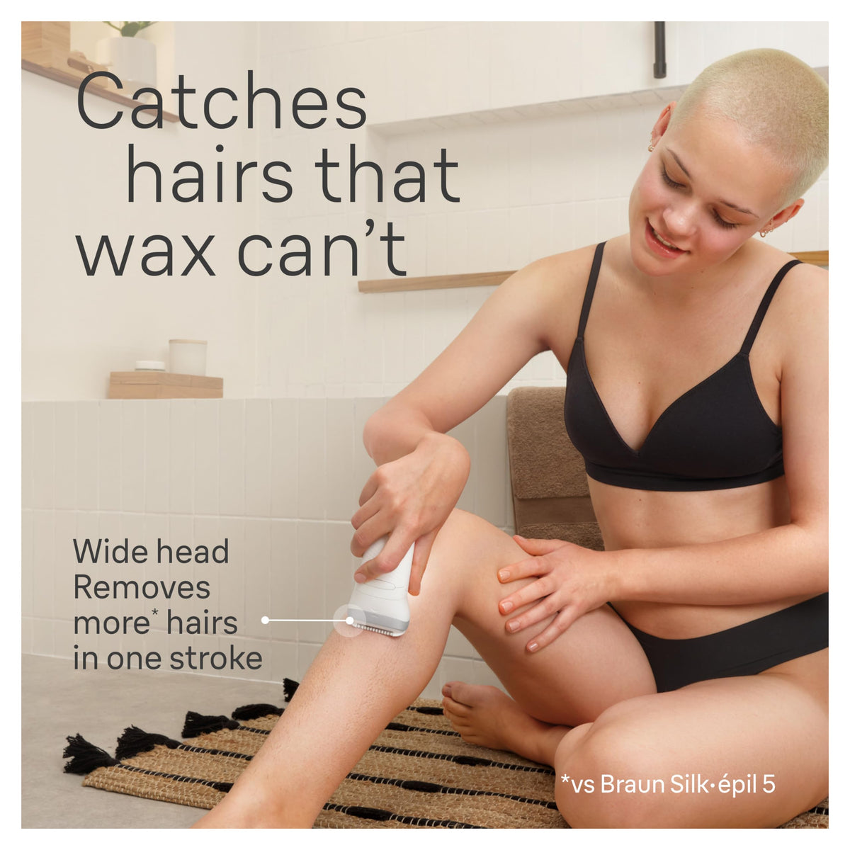 Braun Venus intimate razor included for smooth bikini-area care.