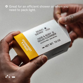 Two-pack display highlighting travel-friendly, pack-light cleaning for gym and trips.