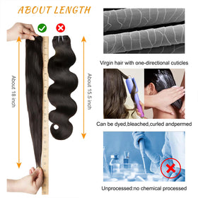 Brbeawor natural black color bundle demonstrating rich shade and fullness