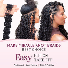 BRDLOCK knotless lightweight design reduces scalp tension for daily wear