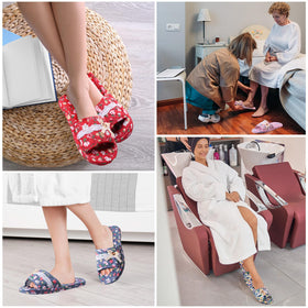 Breathffy guest slippers floral pack, great for spare pairs and hotel rooms.